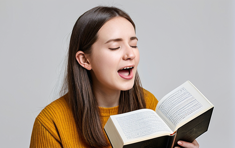 **Image Prompt:** "A beginner singer practicing vocal exercises with the book 'Vocal Music Primer' open. Simple background, focus on learning. safe for work, appropriate content, fully clothed, professional, perfect anatomy, natural pose."