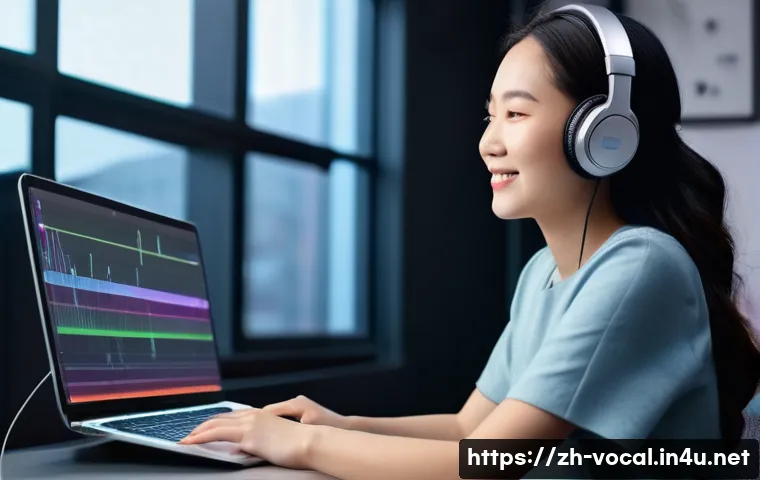 보컬트레이너 발성법 - **Prompt 1: AI Vocal Coach in Action**
    "A young adult female, of East Asian descent, sits comfor...