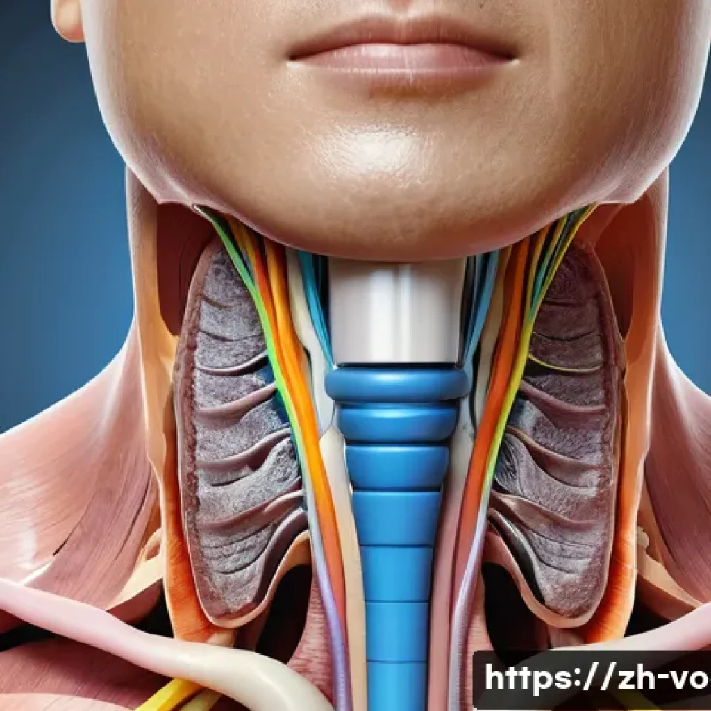 보컬트레이너 이론과 실기 통합 - A detailed anatomical illustration of the human vocal apparatus focusing on the structure of vocal c...