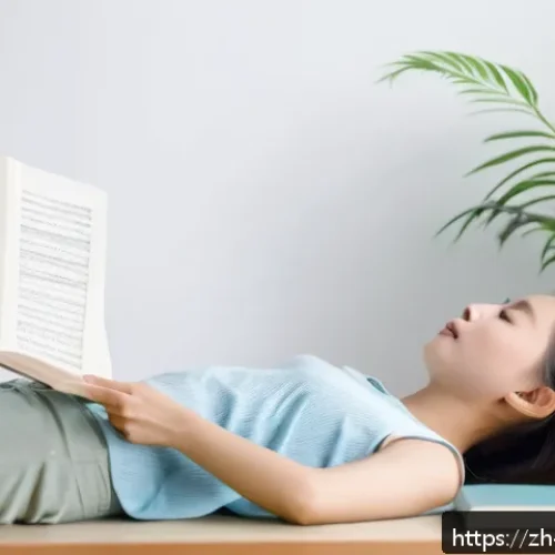 보컬트레이너의 중요한 기술 - A focused young Chinese woman practicing diaphragmatic breathing for singing, lying on her back indo...